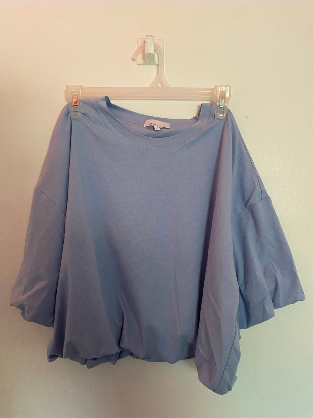 Boxy Lavender Puff Sleeve Tee